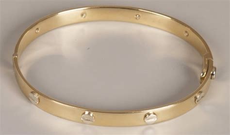 cartier 18k gold bangle bracelet|9ct gold cartier style bangle.